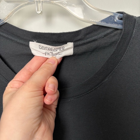 Daydreamer x Free People Rolling Stones Gray and Red Short Sleeve Tee - Picture 3 of 6